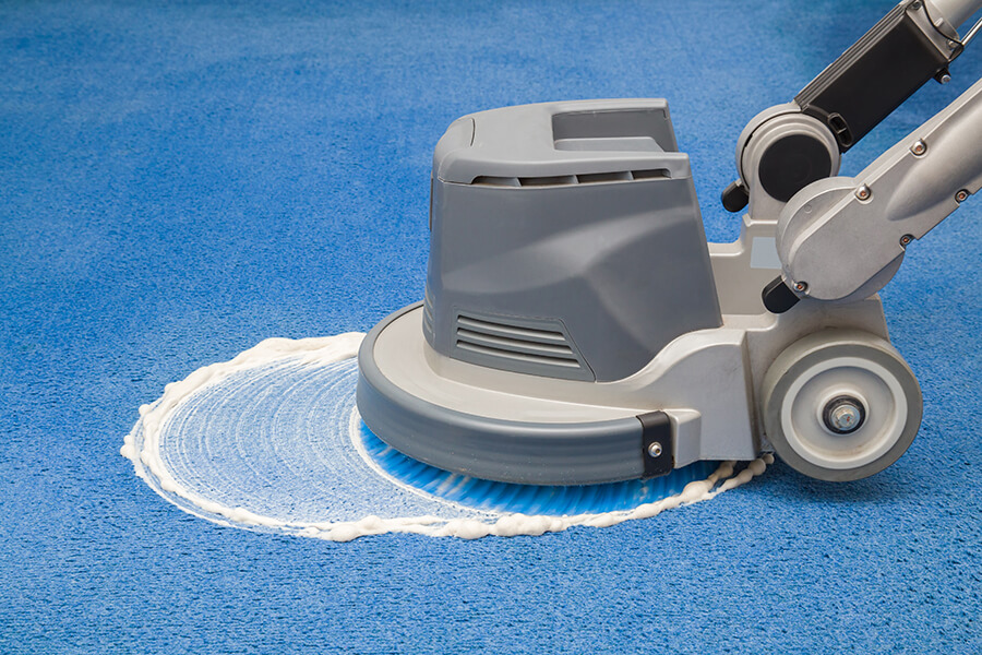 Low Moisture Carpet Cleaning & Low Moisture Encapsulation on blue carpet - Branson, MO
